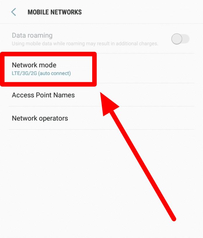 Change Network Mode To Automatic