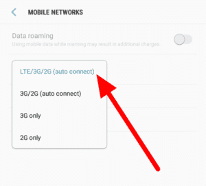 Change Network Mode To Automatic