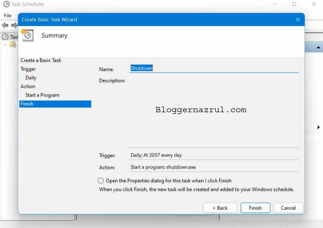 How to Schedule Windows 1011 ShutDown Using Task Scheduler