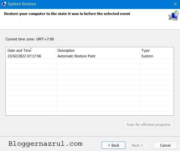 Perform a System Restore