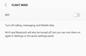 Switch Flight Mode