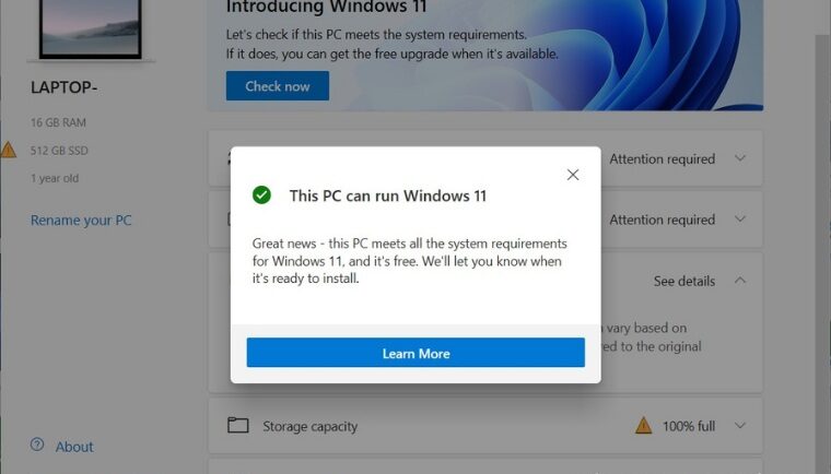 How to Check Windows 11 Update Via PC Health Check