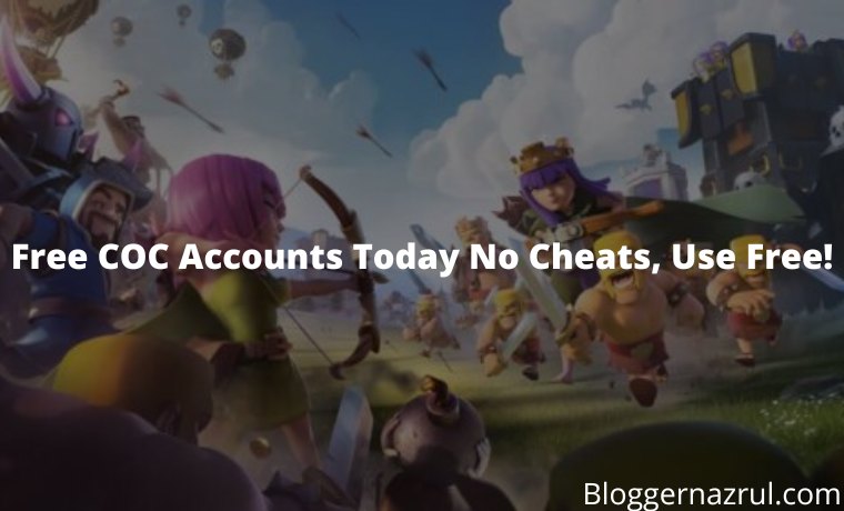 999+ Free COC Accounts Today No Cheats, Use Free!