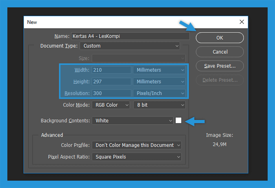Set Paper Size