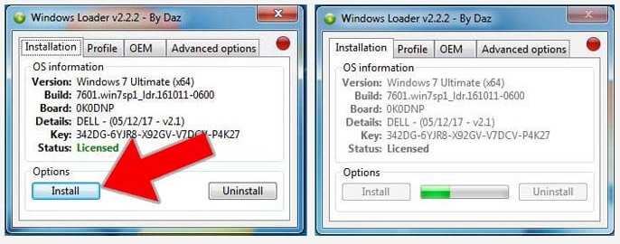 Using Windows Loader