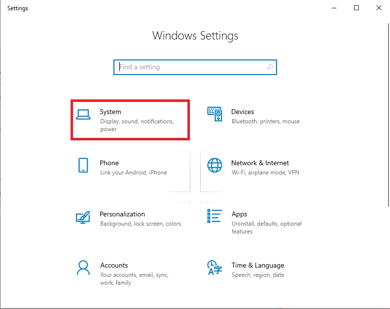 Using the About option in the Settings menu