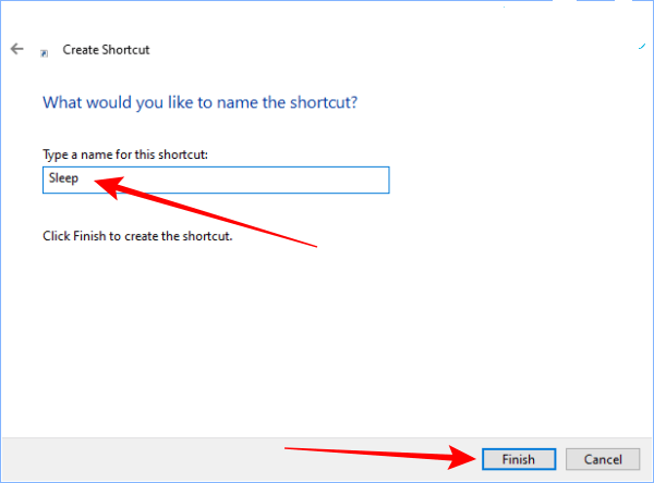 How to Create Sleep Shortcut in Windows 10