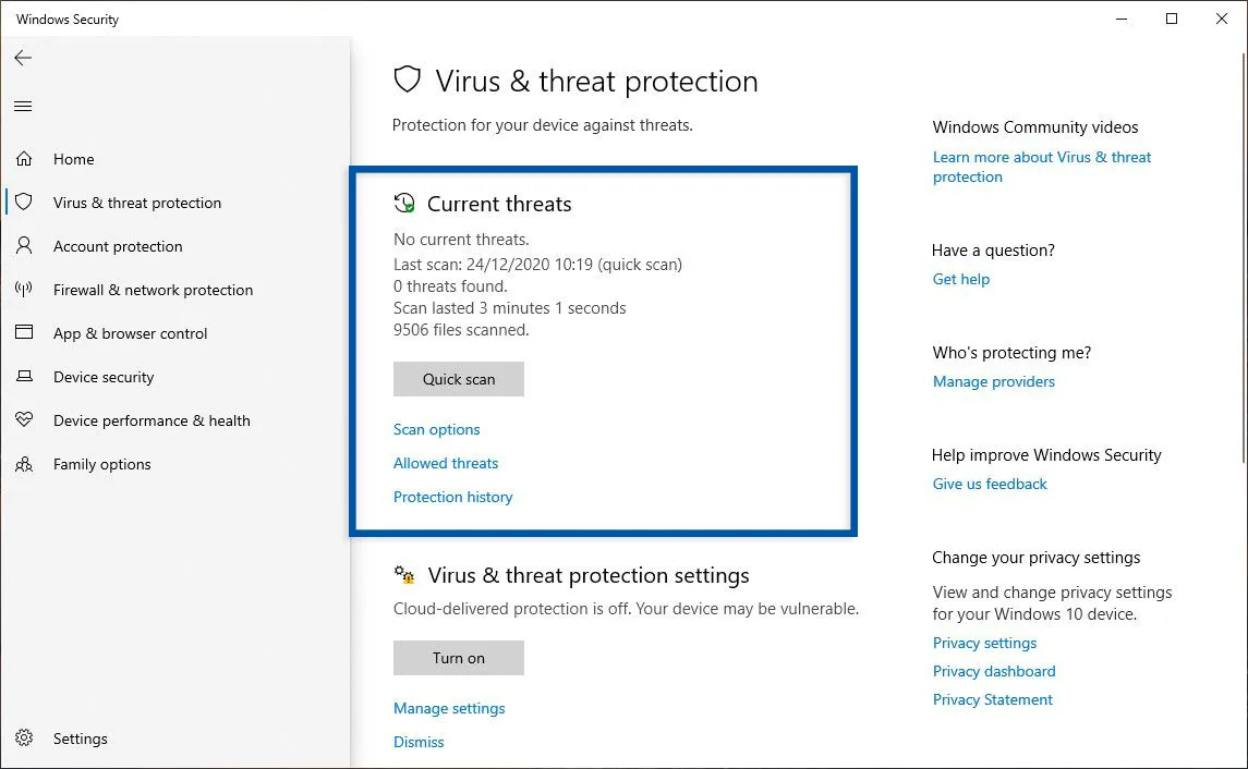 Perform an antivirus scan