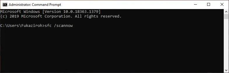 Run the SFC command