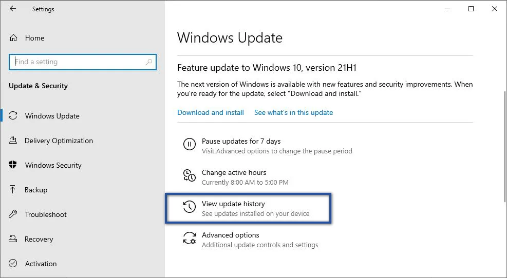 Uninstall problematic Windows updates