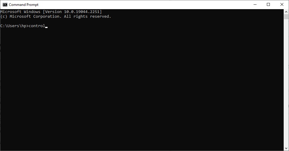 Using the Command Prompt