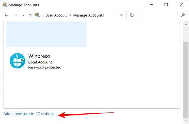 Create a new user