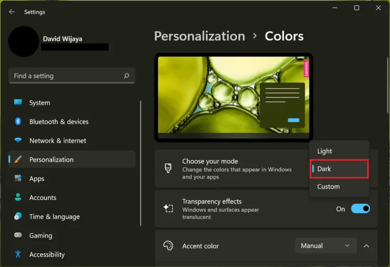 How to Enable Dark Mode in Windows 11
