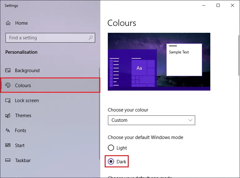 How to Enable Dark Mode on Windows 10