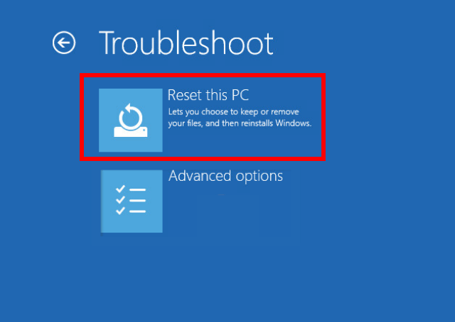 Reset the PC