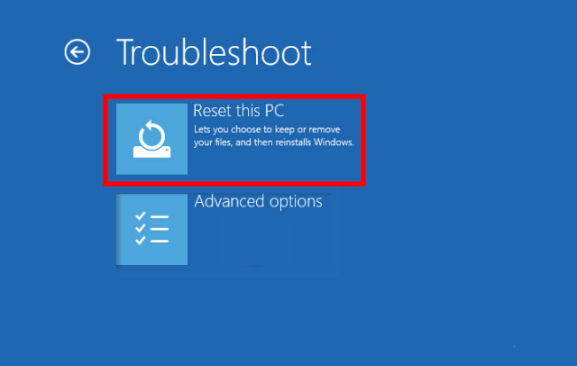 Reset the PC
