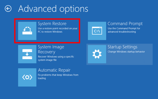 Run System Restore