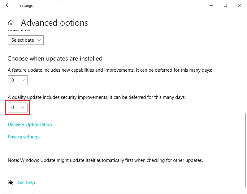 Turn off Security Update Only