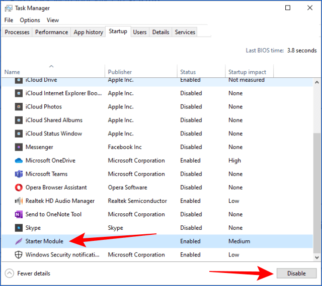 Turn off unnecessary startup programs