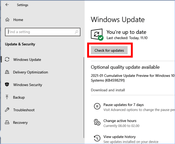 Update Windows 10