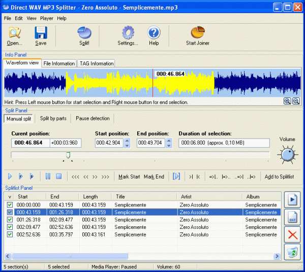 MP3 SPLT