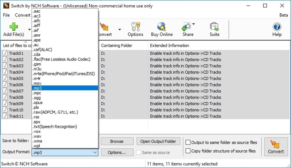 Switch Audio File Converter