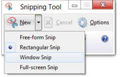 Here's how to use the snipping tool