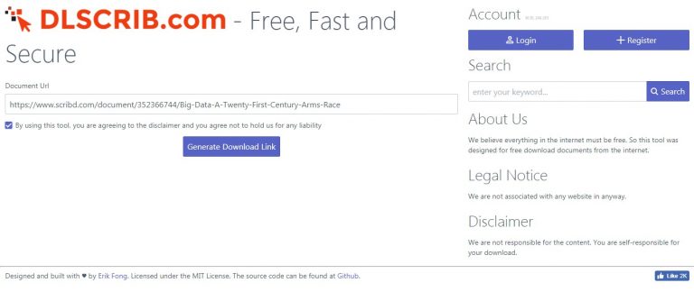Download Files on Scribd Without Logging in with DLSRIB.com