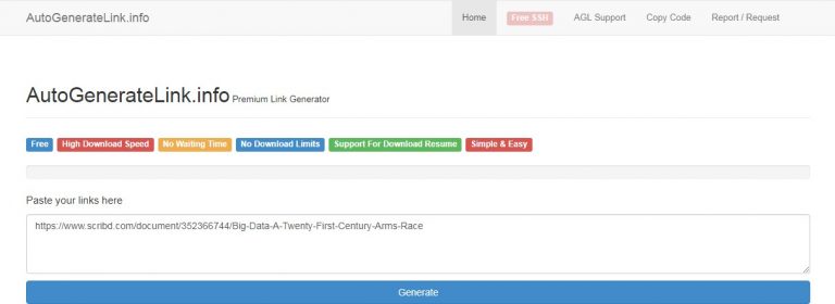 Download files on Scribd without logging in with AutoGenerateLink.info