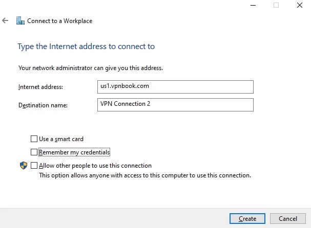 Enter the Internet Address