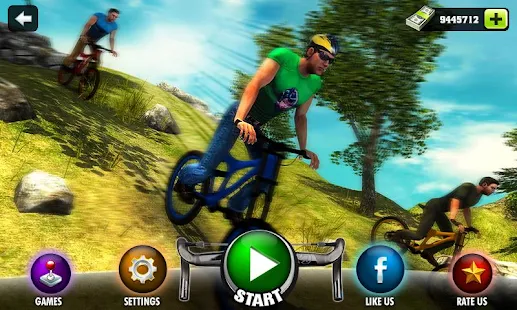 Uphill Offroad Bicycle Rider