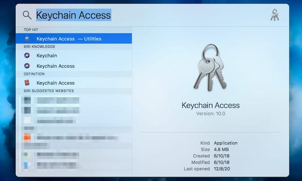 Using Keychain Access