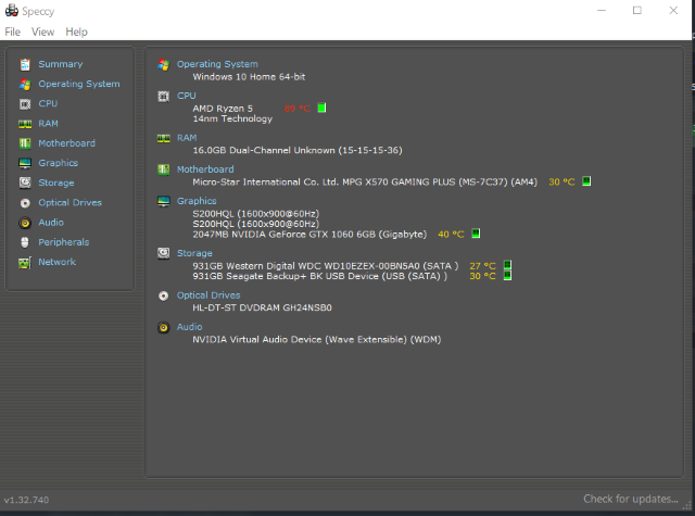 Using Speccy