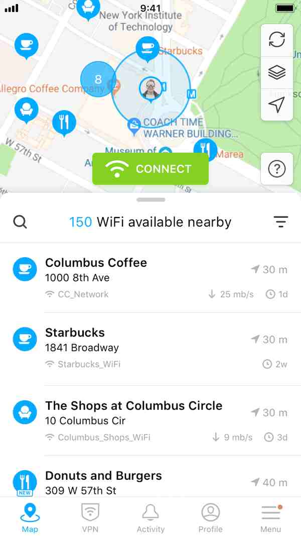 Using WiFi Map