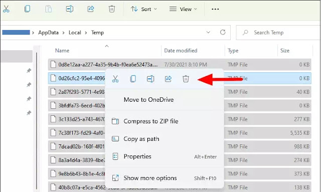 Hapus Temporary Cache Files