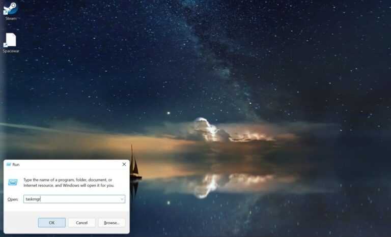 How to open the Task Manager through the Run Command feature in Windows 11